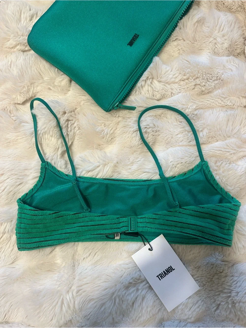 MICA - HUBE GREEN TERRY TOWELLING top